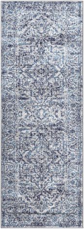 Monte Carlo MNC-2301 Navy, White Machine Woven Traditional Area Rugs By Surya