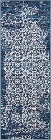 Monte Carlo MNC-2303 Sky Blue, Navy Machine Woven Traditional Area Rugs By Surya