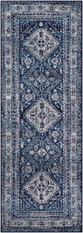 Monte Carlo MNC-2315 Navy, Light Gray Machine Woven Traditional Area Rugs By Surya