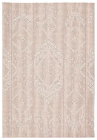 Jaipur Living Shiloh Indoor Outdoor Tribal Light Pink Cream Area Rugs 