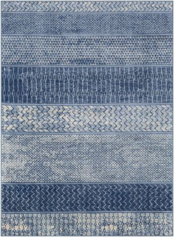 Monaco MOC-2305 Bright Blue, Navy Machine Woven Global Area Rugs By Surya