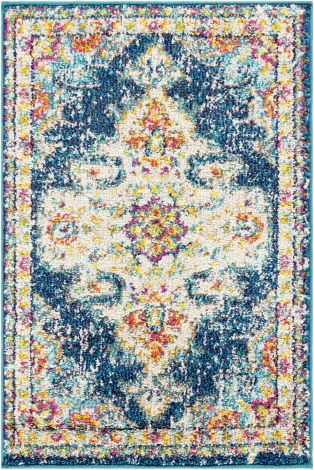 Morocco MRC-2308 Teal, Navy Machine Woven Traditional Area Rugs By Surya
