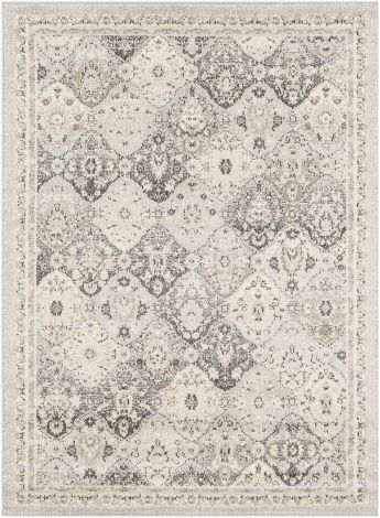 Morocco MRC-2315 Light Gray, Charcoal Machine Woven Traditional Area Rugs By Surya