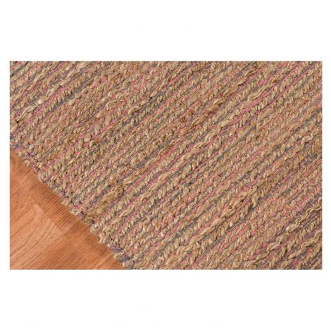 Naturals Sinclair Pink Organic Jute / Cotton Flatweave Area Rugs By Amer.