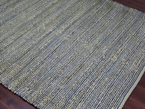 Naturals Sinclair Navy Organic Jute / Cotton Flatweave Area Rugs By Amer.