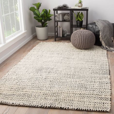 Jaipur Living Almand Natural Solid White Black Area Rugs 