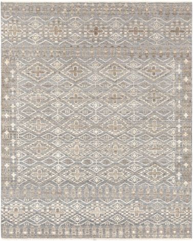 Nobility NBI-2304 Medium Gray, Khaki Hand Knotted Traditional Area Rugs By Surya