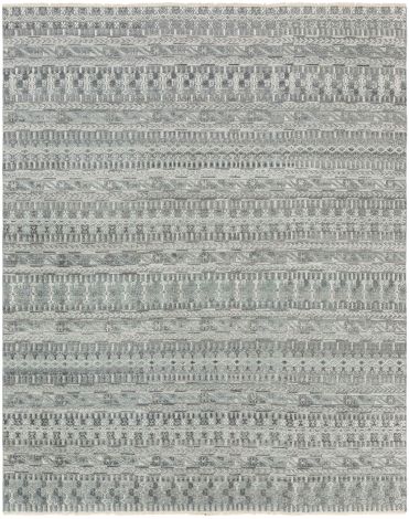 Nobility NBI-2306 Sage, Charcoal Hand Knotted Global Area Rugs By Surya