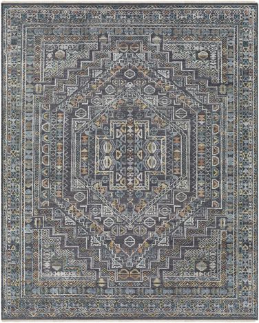 Nobility NBI-2315 Charcoal, Medium Gray Hand Knotted Traditional Area Rugs By Surya