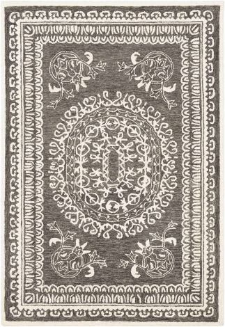 Newcastle NCS-2305 Black, Cream Hand Tufted Traditional Area Rugs By Surya