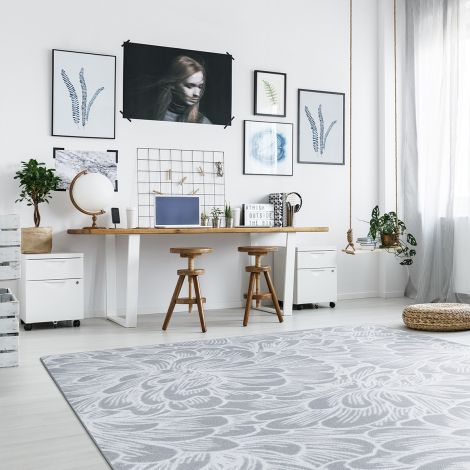 First Take New Bloom-Sterling Machine Tufted Area Rugs By Joy Carpets