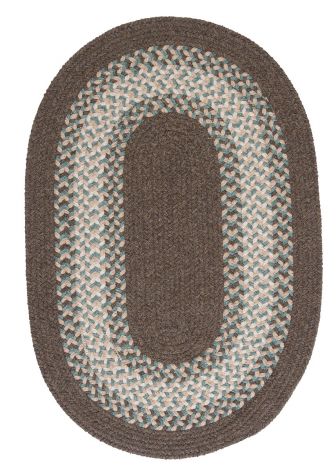 North Ridge NG99 Bark Rustic Farmhouse, Wool Braided Area Rug by Colonial Mills