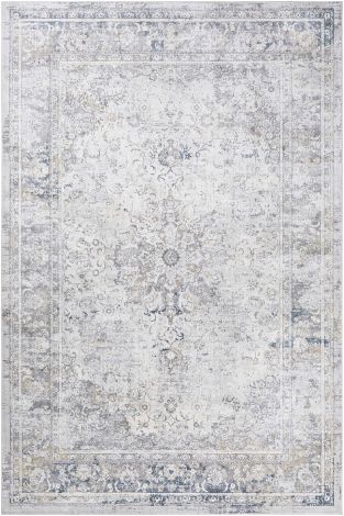 Norland NLD-2317 Medium Gray, Charcoal Machine Woven Traditional Area Rugs By Surya
