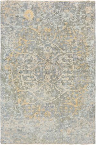 Normandy NOY-8005 Denim, Sage Hand Knotted Traditional Area Rugs By Surya