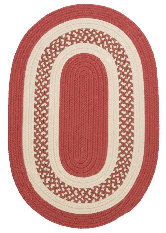 Crescent NT71 Terracotta Rustic Farmhouse, Indoor - Outdoor Braided Area Rug by Colonial Mills