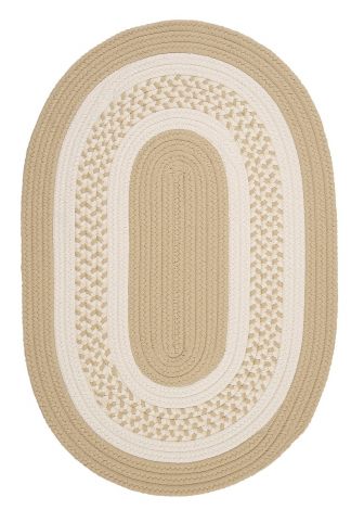 Crescent NT81 Linen Rustic Farmhouse, Indoor - Outdoor Braided Area Rug by Colonial Mills