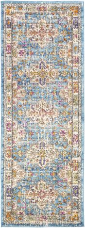 Norwich NWC-2319 Medium Gray, White Machine Woven Traditional Area Rugs By Surya