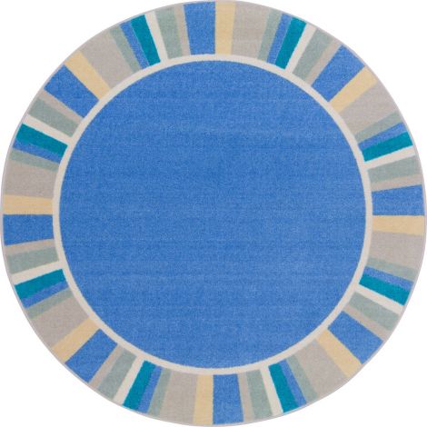 Kid Essentials Off the Cuff-Light Blue Machine Tufted Area Rugs By Joy Carpets
