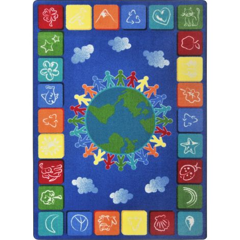 Kid Essentials One World-Primary Machine Tufted Area Rugs By Joy Carpets