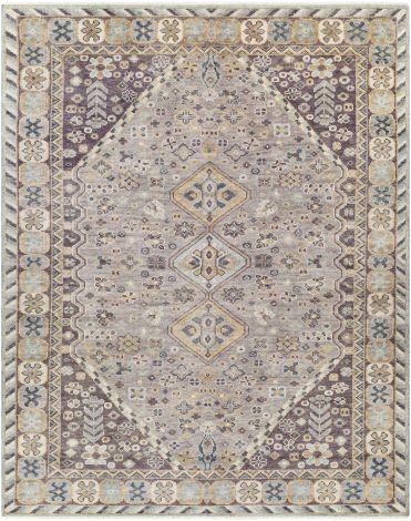 Palais PAL-2302 Medium Gray, Charcoal Hand Knotted Traditional Area Rugs By Surya