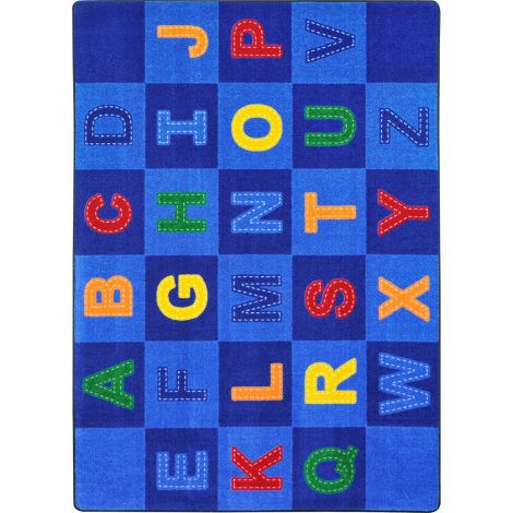 Kid Essentials Patchwork Letters-Multi Machine Tufted Area Rugs By Joy Carpets
