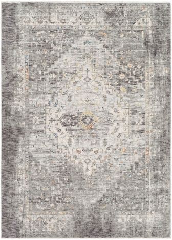 Presidential PDT-2311 Medium Gray, Charcoal Machine Woven Traditional Area Rugs By Surya