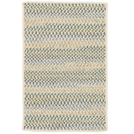 Chapman Wool PN21 Peacock Blue Rustic Farmhouse, Wool Braided Area Rug by Colonial Mills
