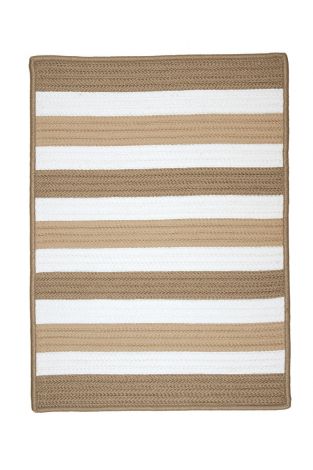 Portico PO99 Sand Coastal, Indoor - Outdoor Braided Area Rug by Colonial Mills