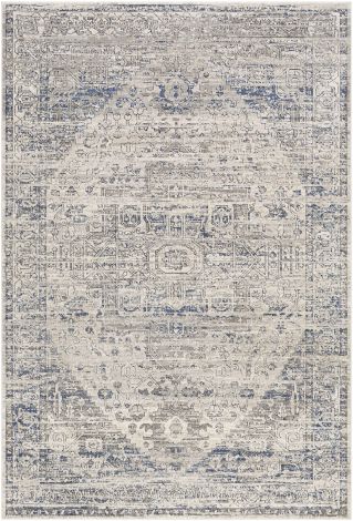 Porto POO-2301 White, Light Gray Machine Woven Traditional Area Rugs By Surya