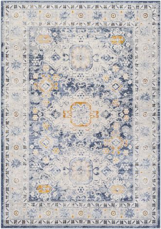 Porto POO-2306 White, Light Gray Machine Woven Traditional Area Rugs By Surya