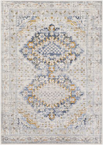 Porto POO-2310 White, Light Gray Machine Woven Traditional Area Rugs By Surya