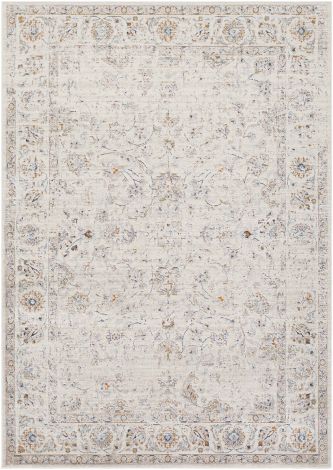 Porto POO-2314 White, Light Gray Machine Woven Traditional Area Rugs By Surya