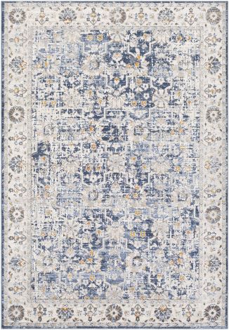 Porto POO-2317 White, Light Gray Machine Woven Traditional Area Rugs By Surya