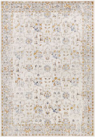 Porto POO-2318 White, Light Gray Machine Woven Traditional Area Rugs By Surya