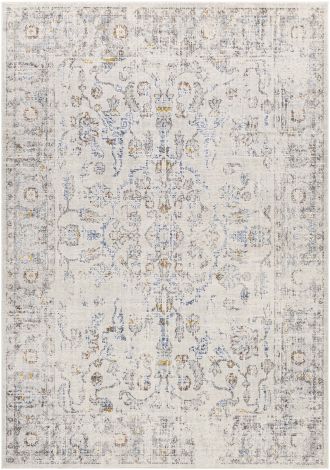 Porto POO-2326 White, Light Gray Machine Woven Traditional Area Rugs By Surya