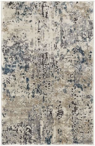 Pune PUN-2301 Taupe, Charcoal Machine Woven Modern Area Rugs By Surya