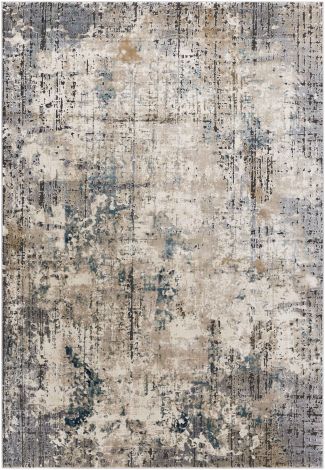 Pune PUN-2309 Taupe, Charcoal Machine Woven Modern Area Rugs By Surya