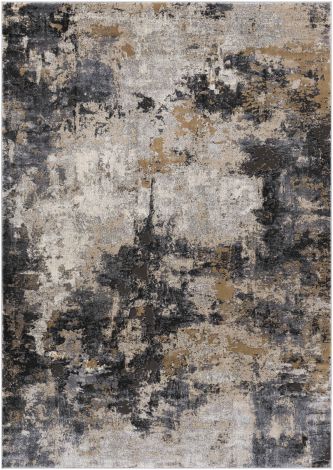 Pune PUN-2310 Taupe, Charcoal Machine Woven Modern Area Rugs By Surya