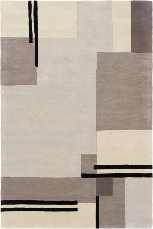 Queens QUN-2304 Cream, Light Gray Hand Tufted Modern Area Rugs By Surya