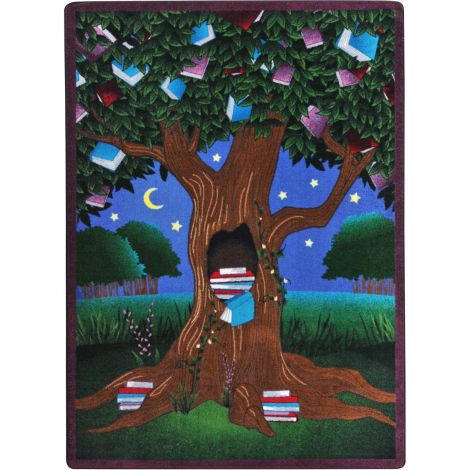 Kid Essentials Reading Tree-Multi Machine Tufted Area Rugs By Joy Carpets