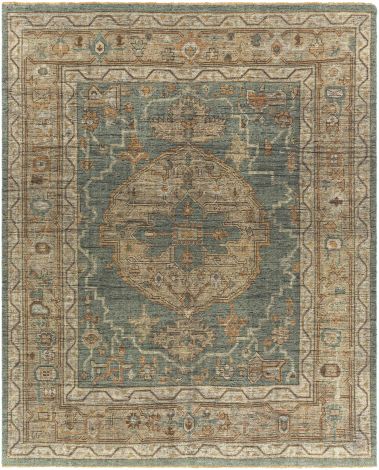 Reign REG-2304 Dark Green, Khaki Hand Knotted Traditional Area Rugs By Surya