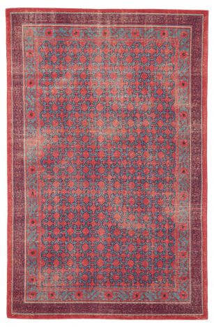 Jaipur Living Concord Hand-Knotted Medallion Red Blue Area Rugs 