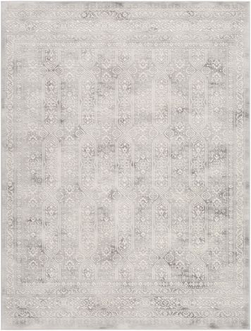 Roma ROM-2307 White, Light Gray Machine Woven Traditional Area Rugs By Surya