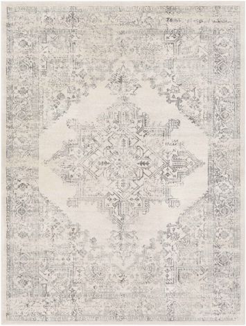 Roma ROM-2322 White, Light Gray Machine Woven Traditional Area Rugs By Surya