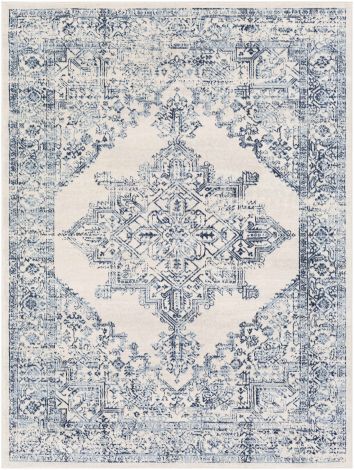 Roma ROM-2323 White, Light Gray Machine Woven Traditional Area Rugs By Surya