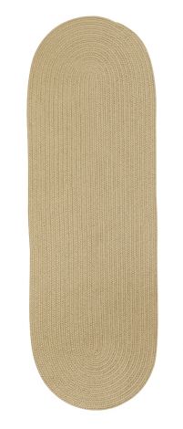Reversible Flat-Braid (Oval) Runner RV12 Linen Casual, Indoor - Outdoor Braided Area Rug by Colonial Mills