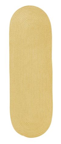 Reversible Flat-Braid (Oval) Runner RV34 Yellow Casual, Indoor - Outdoor Braided Area Rug by Colonial Mills