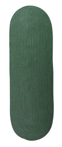 Reversible Flat-Braid (Oval) Runner RV62 Hunter Green Casual, Indoor - Outdoor Braided Area Rug by Colonial Mills