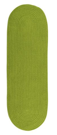 Reversible Flat-Braid (Oval) Runner RV65 Lime Casual, Indoor - Outdoor Braided Area Rug by Colonial Mills
