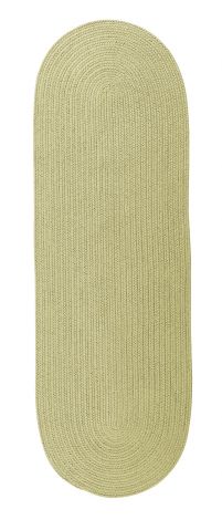 Reversible Flat-Braid (Oval) Runner RV66 Sprout Green Casual, Indoor - Outdoor Braided Area Rug by Colonial Mills